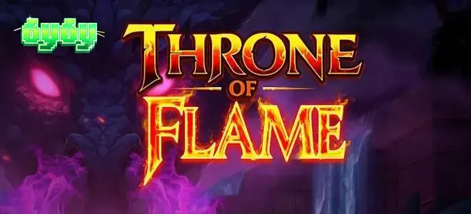Cena épica de um dragão protegendo tesouros em uma montanha vulcânica no jogo Thrown of Flame